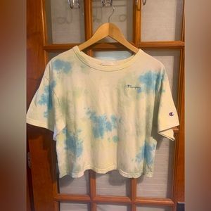 Champion tie-dye cropped T-shirt